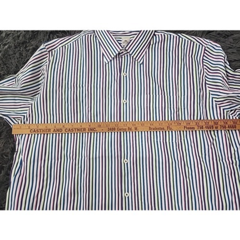Peter Millar Xl Mens Button Down‎ Long Sleeve Striped Shirt0 - Picture 9 of 11